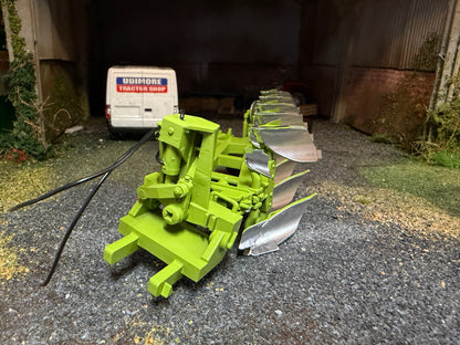 Exclusive UTS Scratch Built Dowdeswell DP7 5 Furrow Plough – Silver Mouldboard Version – 1:32 Scale