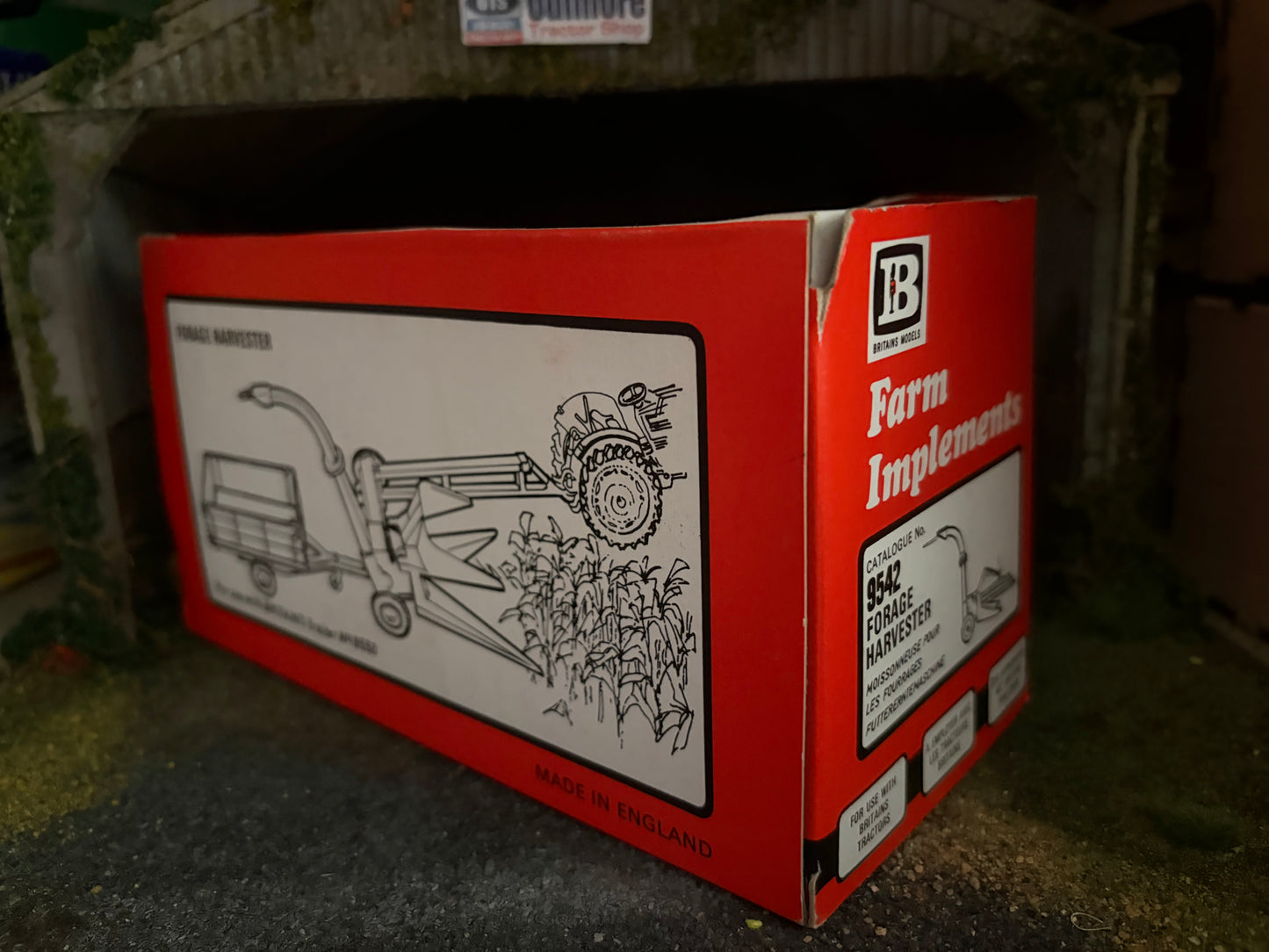 9542 Britains Trailed Forage Harvester 1:32 scale obsolete vintage Straw box