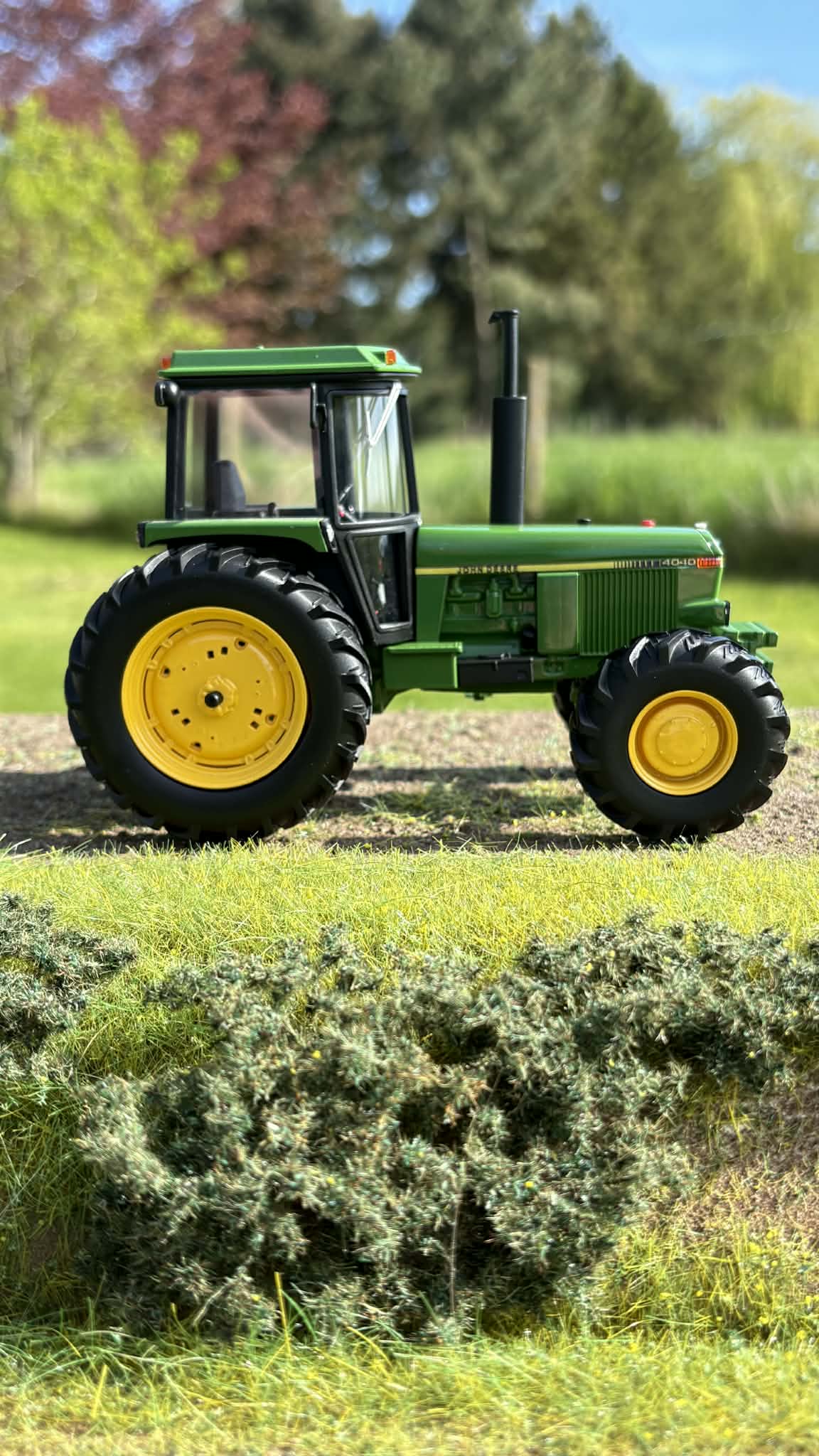 MAP Miniagripassion John Deere 4040 4WD Mk 2 UK scratch-built 1:32 scale, collection-only, green with yellow rims