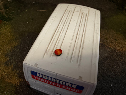 Round Burger-Style Rear Light – Red & Amber – 5mm – 1:32 Scale
