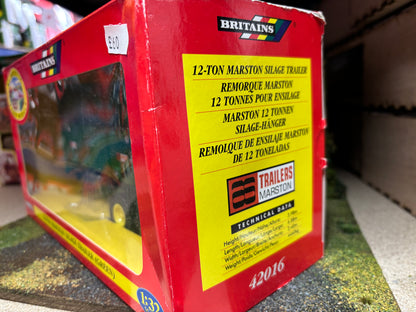 Vintage Britains Green 12 ton Marston Silage trailer 1:32 scale boxed Obsolete 42016