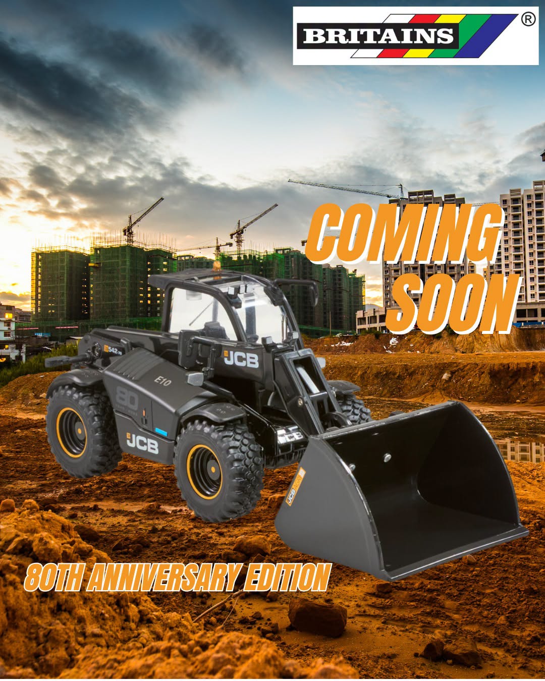 PRE-ORDER Britains 43446 JCB 542.70 Black 80th Anniversary Loadall 1:32 – Limited Edition
