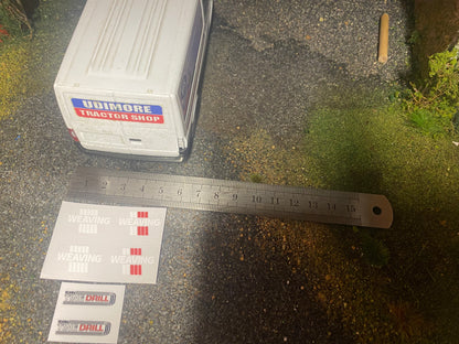 Weaving Farm Machinery pre cut High quality vinyl 12 decals seed drill tillage mowers stickers 1:32 scale