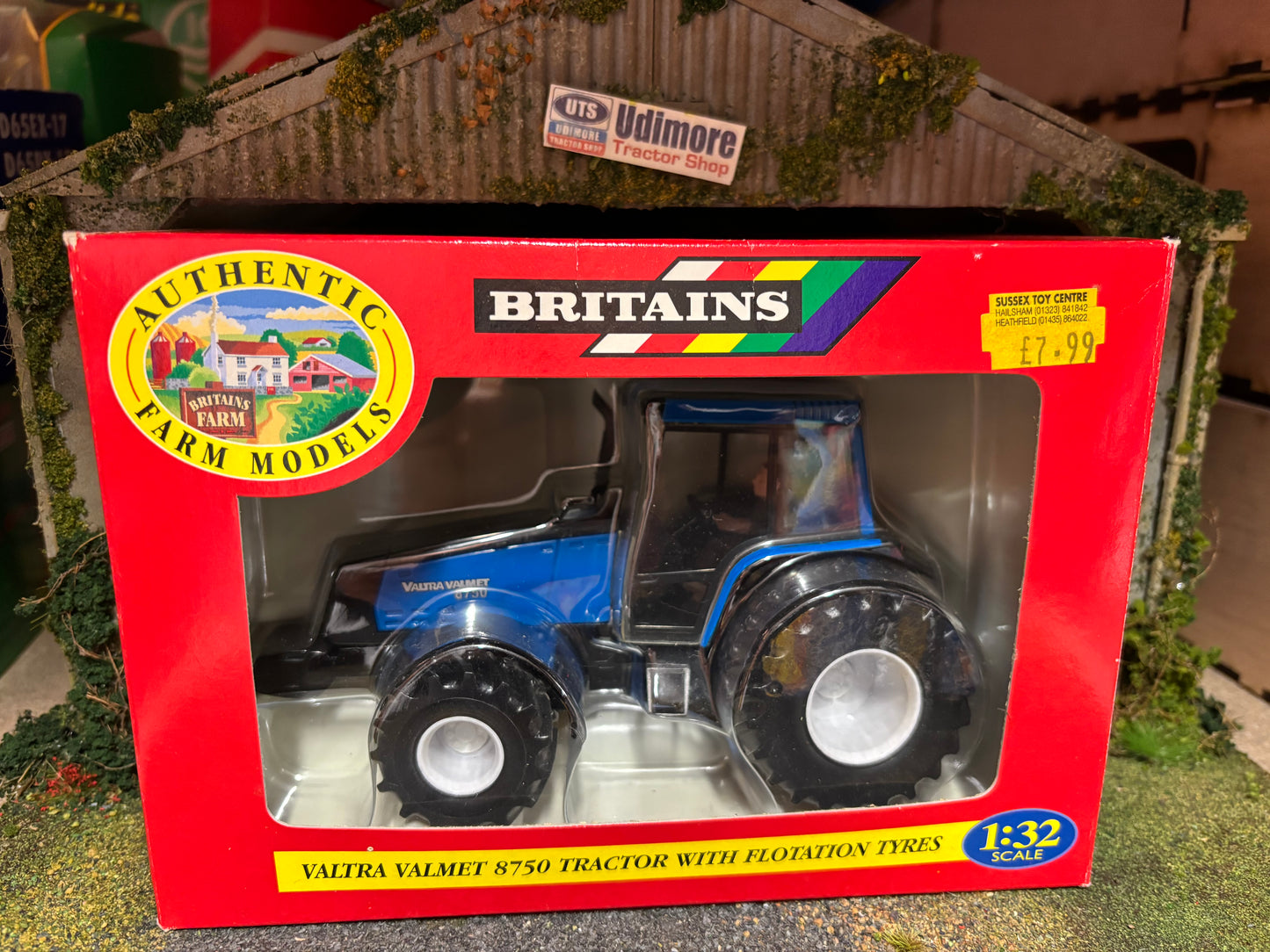09446 Britains Blue Valtra Valmet 8750 Tractor with Flotation tyres in original  Box obsolete