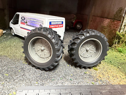 04287 pair of Rear wheels 53mm x 18mm  Artisan32 farm machinery 1:32 scale