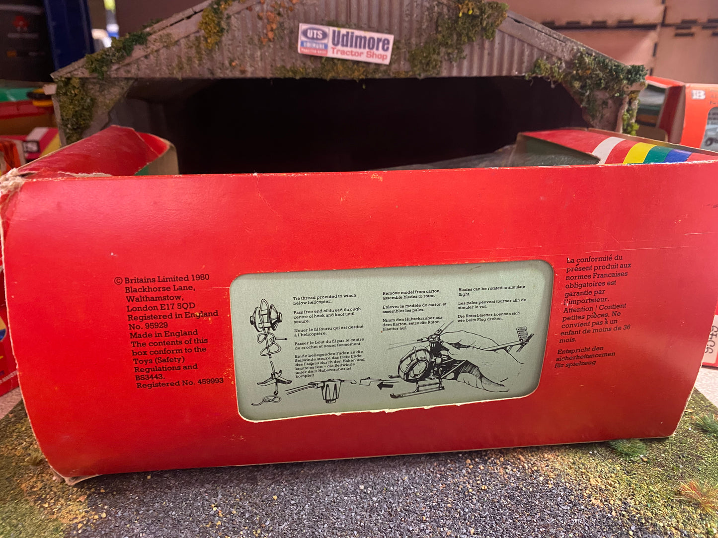 9511 Vintage Britains Hughes ICI Helicopter Crop Sprayer 1:32 scale obsolete