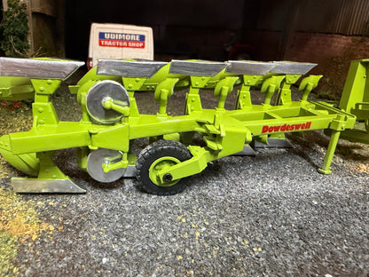 Exclusive UTS Scratch Built Dowdeswell DP7 5 Furrow Plough – Silver Mouldboard Version – 1:32 Scale