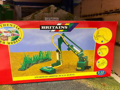 Vintage Britains Spearhead Orbital Reach Mower Hedge Cutter 00048 Obsolete Boxed 1:32 Scale