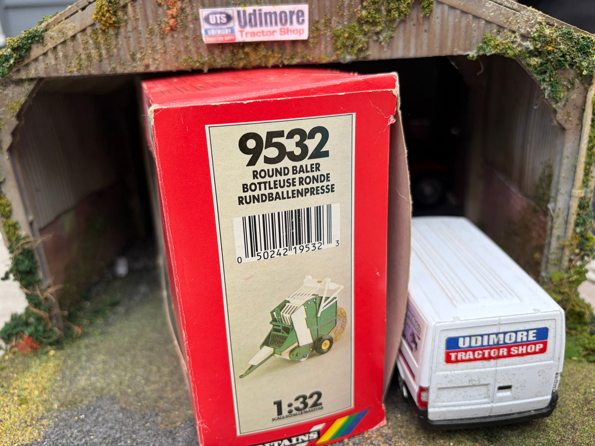 Vintage Britains 9532 Green Farmhand Round Baler 1:32 Scale – Obsolete Banded Box