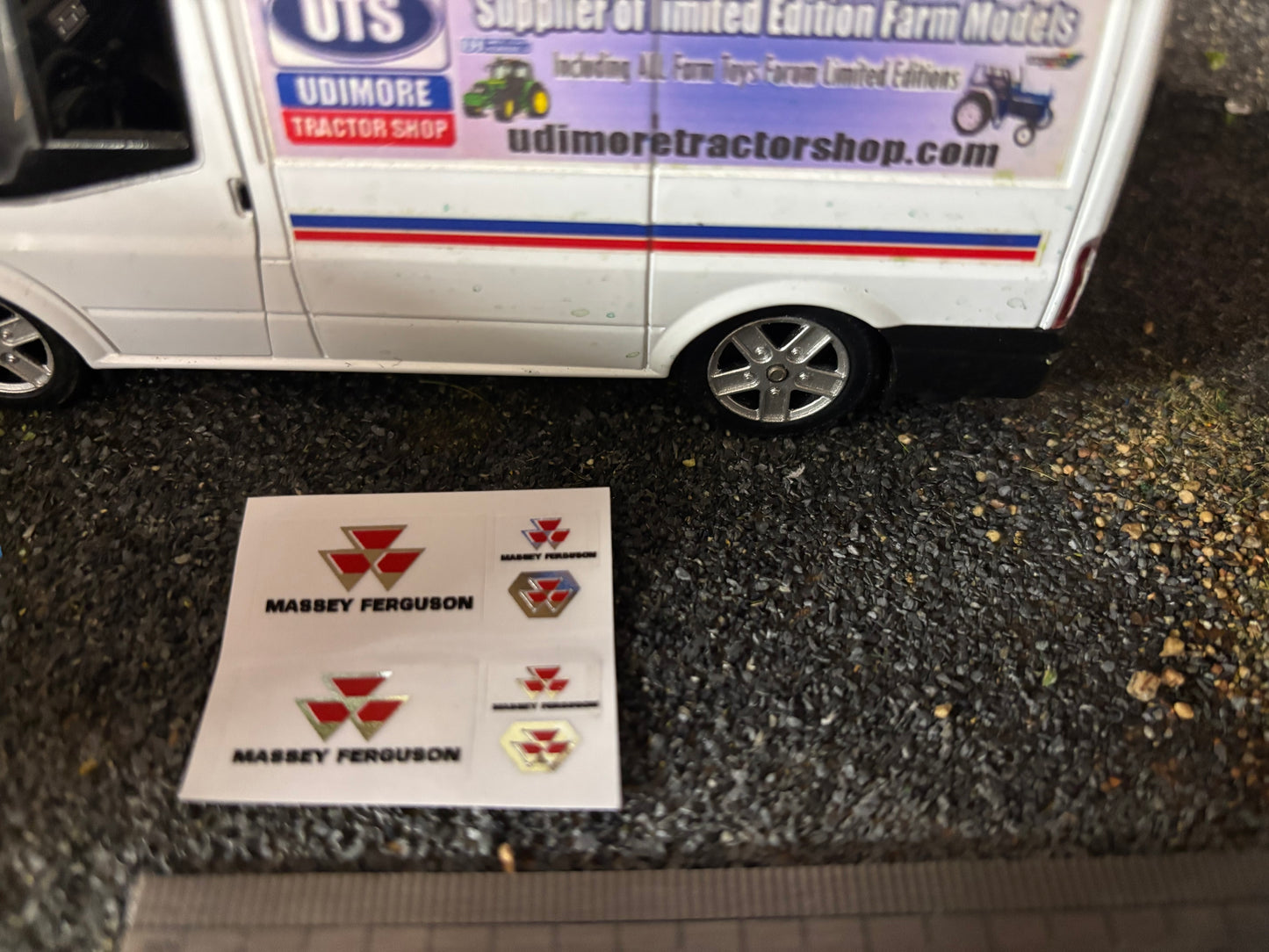 Massey Ferguson logo x 6 Professional pre cut High quality vinyl set sticker set farm machinery tractor combine decals 1:32 decals