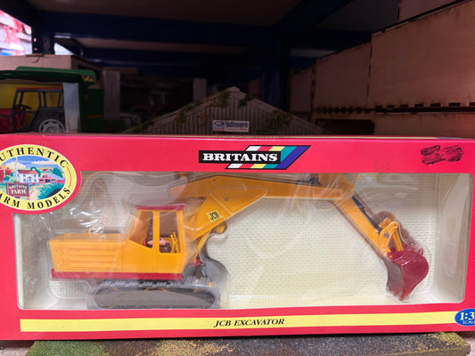 Vintage Britains JCB Excavator 9602 Original Box Obsolete Rare 1:32 Scale