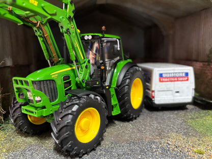Wiking John Deere 6930 premium tractor with 753 loader, 1:32 scale, boxed limited edition, green with yellow wheels