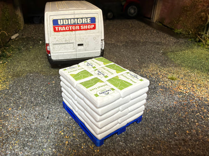 Pallet of Fane Valley Animal Feed Bags – 50kg Sacks – 1:32 Scale