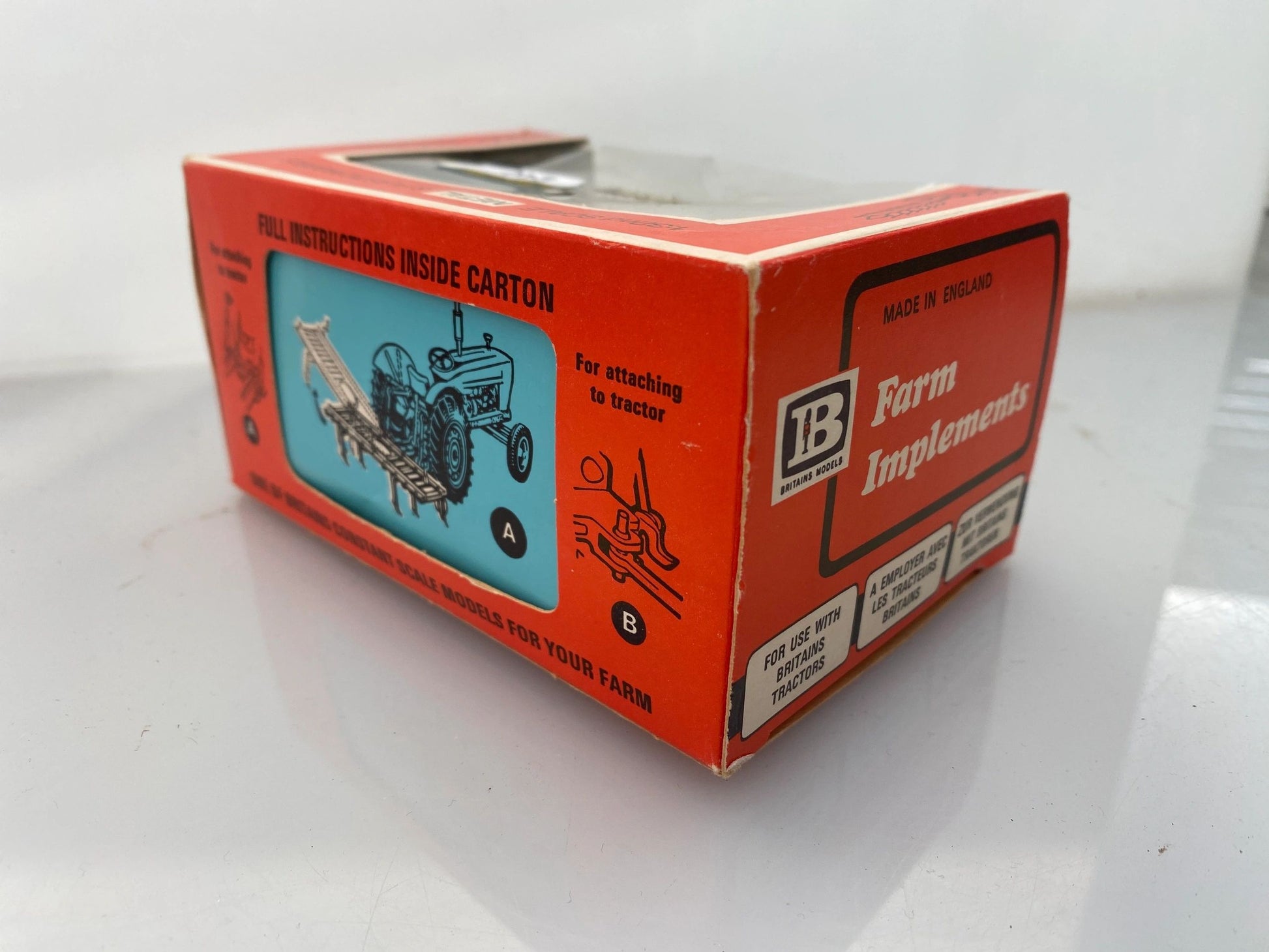 9536 Vintage Britains Rare Green Cultivator 1:32 scale STRAW box Image 4