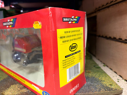 Vintage Britains Vicon RF130 Round Baler 00051 Boxed 1:32 Scale Obsolete
