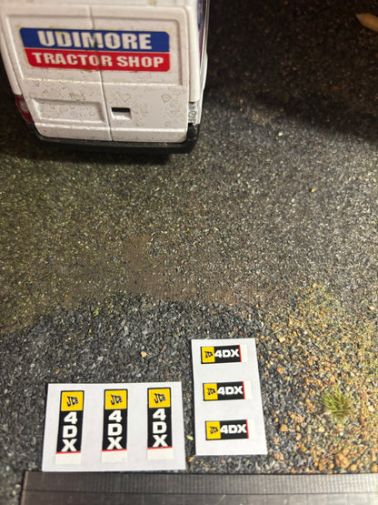 JCB 4DX backhoe loadall x 6 decals 1:32 scale High quality vinyl Tractor construction farm machinery decals