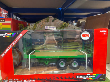43414 Britains Flatbed Green Trailer 1:32 BOXED