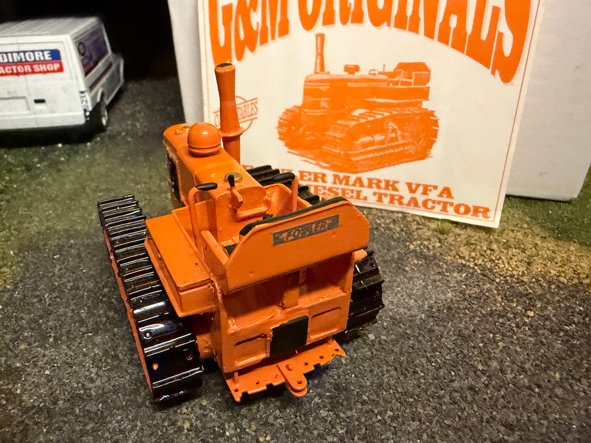 G & M Originals Fowler Mark VFA Diesel Crawler Tracked Tractor – Orange – Handmade 1:32 Scale