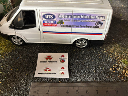 Massey Ferguson logo x 6 Professional pre cut High quality vinyl set sticker set farm machinery tractor combine decals 1:32 decals