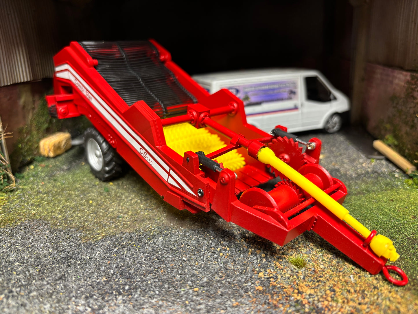 Scratch Built CS150 Combi Star Destoner Hand built 1:32 scale rear stone discharge box