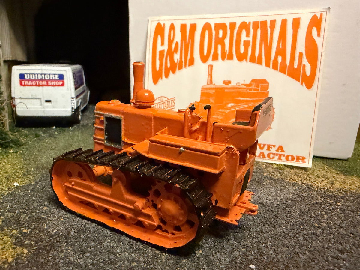 G & M Originals Fowler Mark VFA Diesel Crawler Tracked Tractor – Orange – Handmade 1:32 Scale