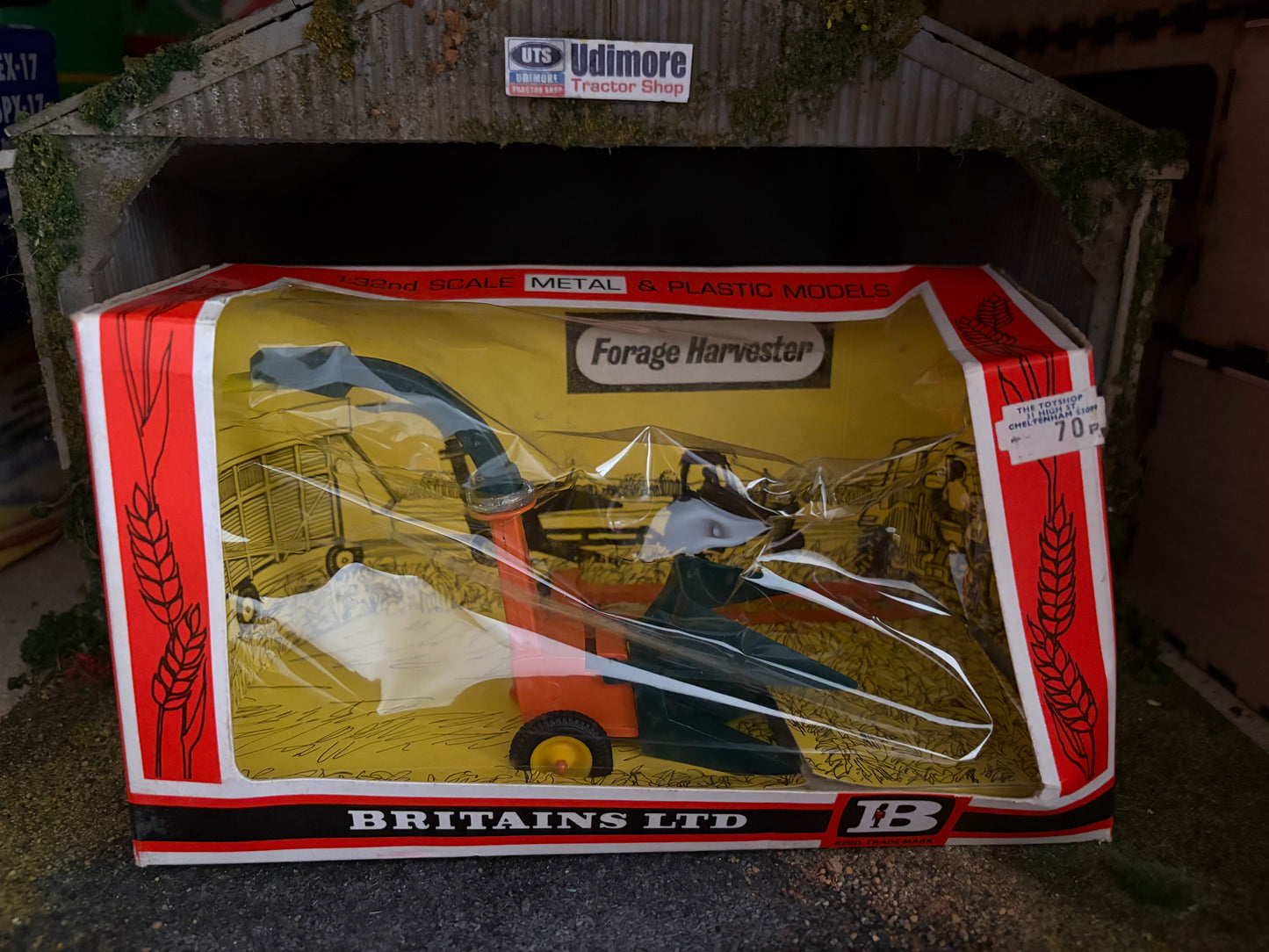 9542 Britains Trailed Forage Harvester 1:32 scale obsolete vintage Straw box
