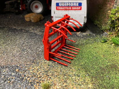 BRASS Scratchbuilt TIne SIlage Muck Grab 1:32 scale Handbuilt Brass Perfect 32 loader