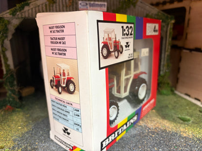 Vintage Britains Massey Ferguson 362 Tractor 9502 Original Banded Box Obsolete 1:32 Scale