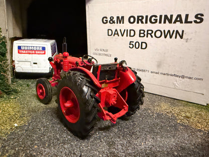 G & M Originals David Brown 50D Tractor – Limited Edition No. 312 of 350 – Handmade 1:32 Scale