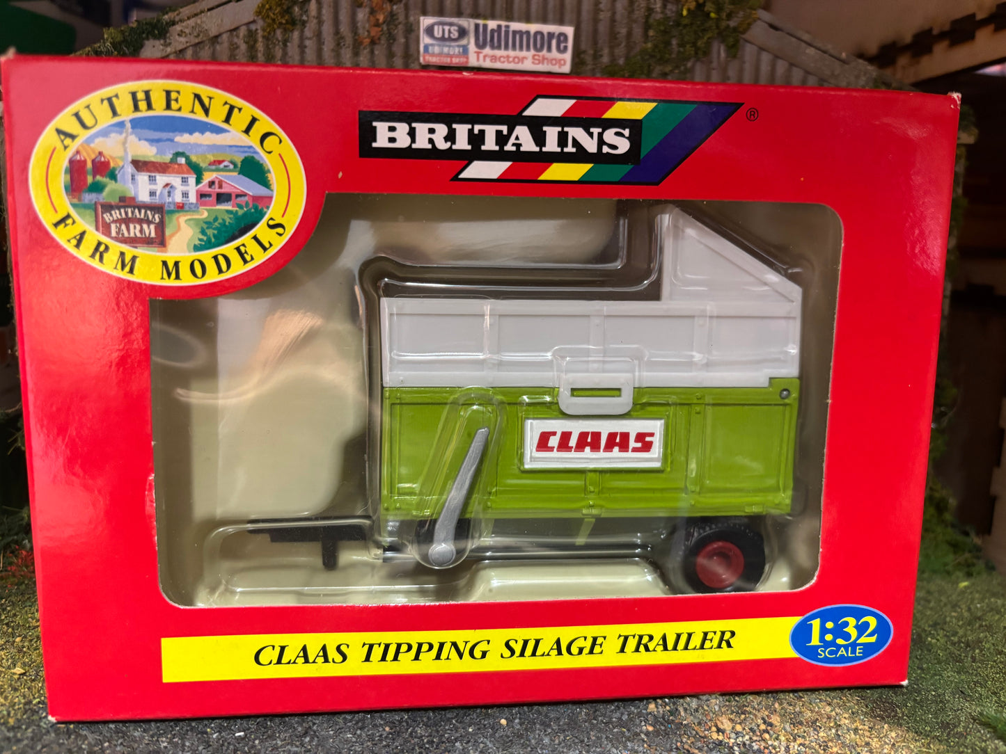 Vintage Britains Claas Tipping Silage Trailer 9566 BOXED Obsolete 1:32 Scale