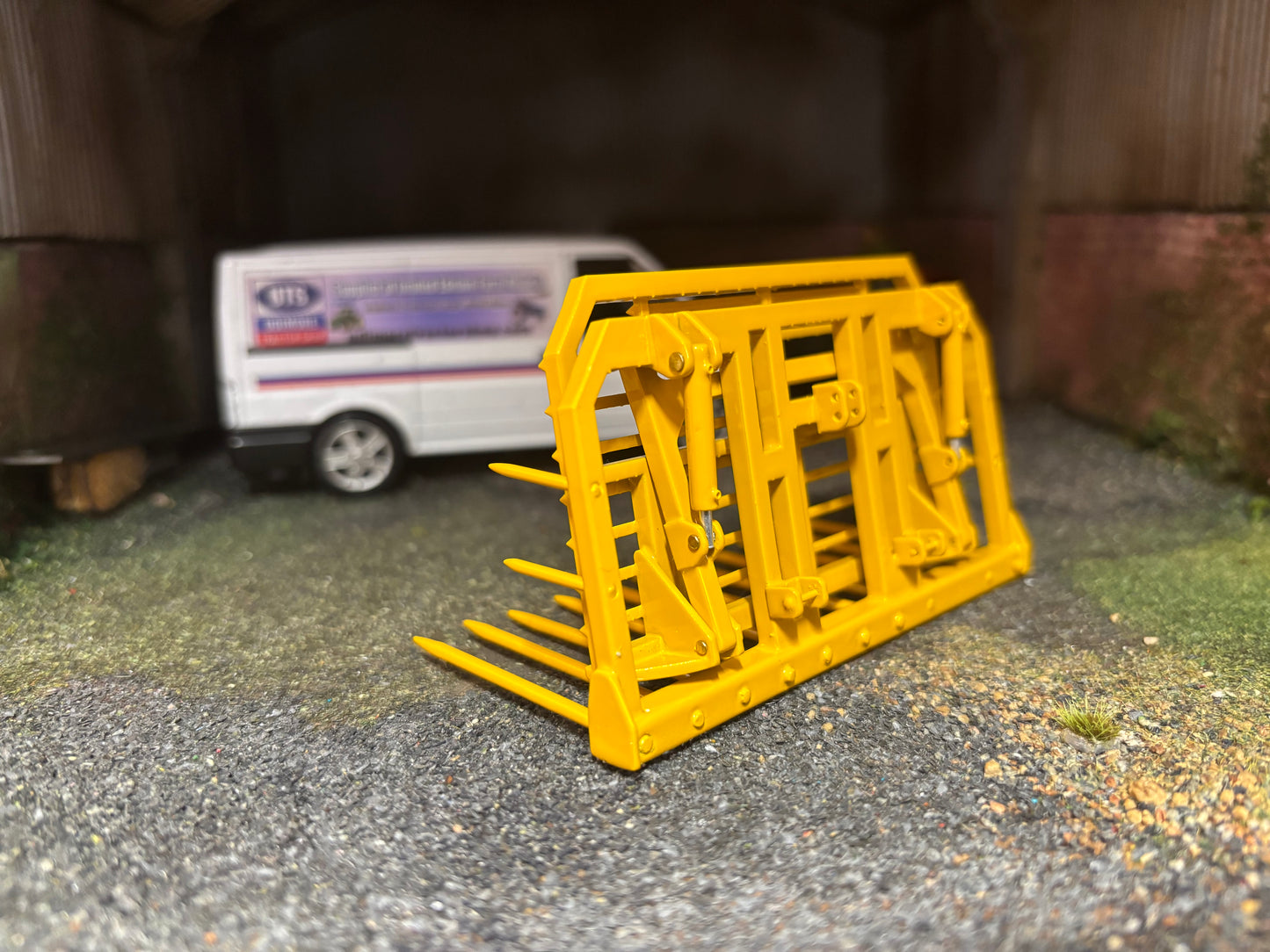 MoneyCarrie Engineering Push pull Buck Rake 3 point linkage fitting version 1:32 scale Scratchbuilt