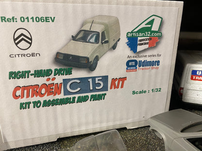 Citroen C15 van RIGHT hand drive Kit Artisan32 farm machinery 1:32 scale 01106EV