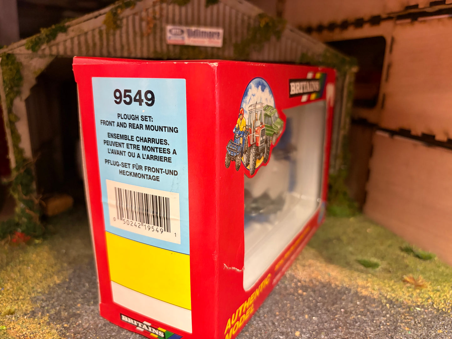 Vintage Britains Front & Rear Plough Set 1:32 Scale Boxed Obsolete - 9549 (1995)