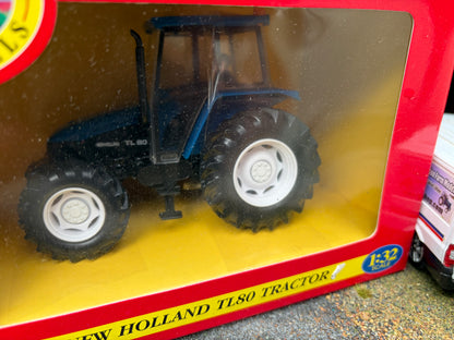 Vintage Britains New Holland TL80 Tractor 40753 Original Box Obsolete 1:32 Scale