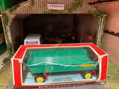 Vintage Britains 8-Wheeled Trailer 9558 Straw Box Obsolete 1:32 Scale