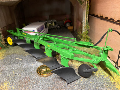 RARE ERTL Precision Classics #6 John Deere F145H 5 Furrow Plough 1:16 – Boxed with Coin