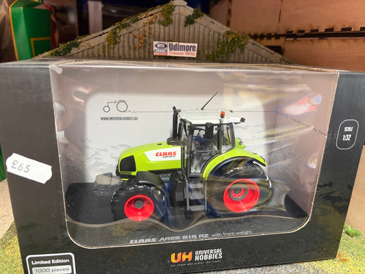 Universal Hobbies CLAAS Ares 816 RZ Tractor UH6661 New Boxed 1:32 Scale vintage obsolete