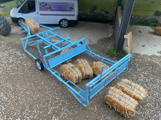 BLR Models Laser cut BRASS Scratch Built Cook 8 bale accumulator sledge 1:32 scale Image