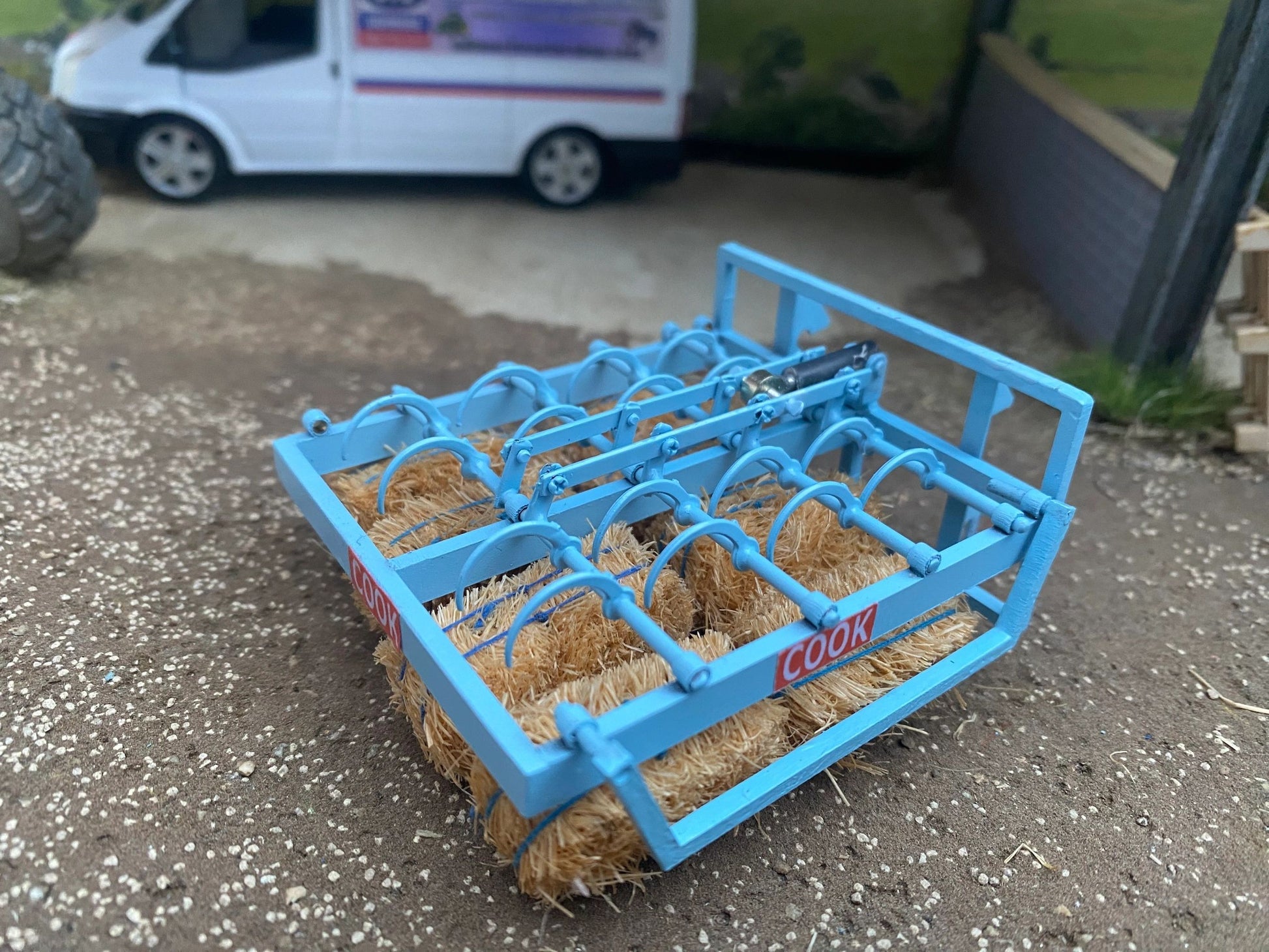 BLR Models Laser cut BRASS Scratch built Cook Flat 8 bale grab 1:32 scale Image 3
