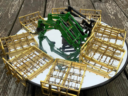 BLR Models Laser cut BRASS Scratch built Cook Flat 8 bale grab 1:32 scale Image 8