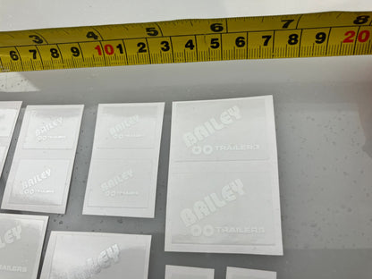 Bailey pre cut professional High quality vinyl Decals HUGE pack of White Bailey 1:32 scale Image 3