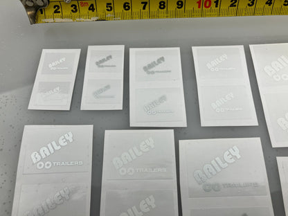 Bailey pre cut professional High quality vinyl Decals HUGE pack of White Bailey 1:32 scale Image 5