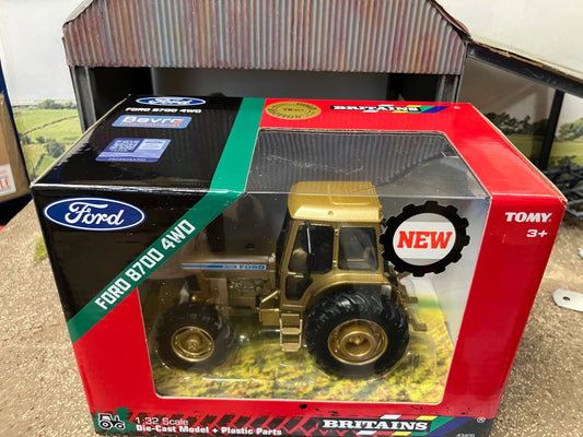 Britains GOLD Ford 8700 4wd Tractor 1:32 scale New Limited Edition Image