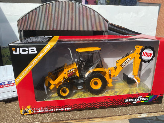 Britains JCB 3CX Sitemaster Backhoe Loader 1:32 scale boxed as new 43343 Image