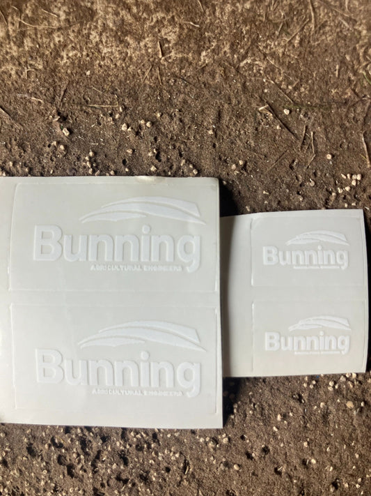 Bunning spreader farm machinery decals pre cut High quality white vinyl decals 1:32 scale Image