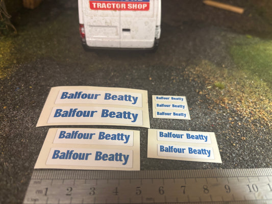 Balfour Beatty construction machinery x 9 Professional pre cut High quality vinyl huge pack decals farm machinery decals