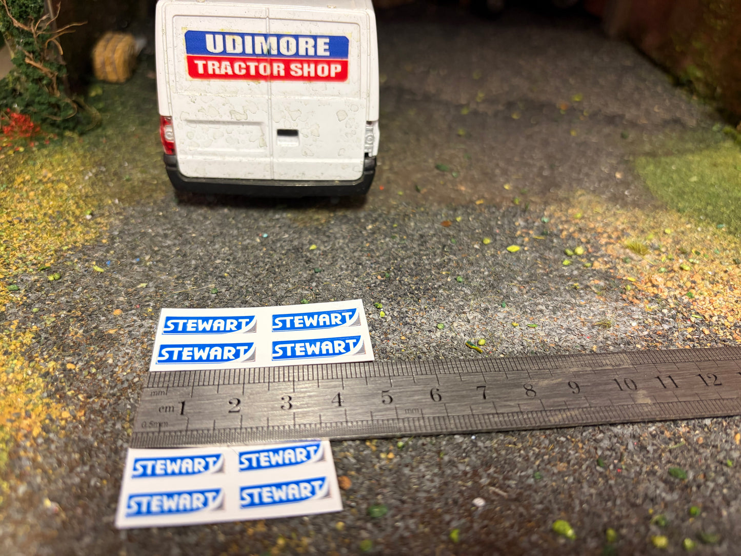 Stewart Trailer farm machinery decals 1:32 scale High quality vinyl pack 8 sticker set
