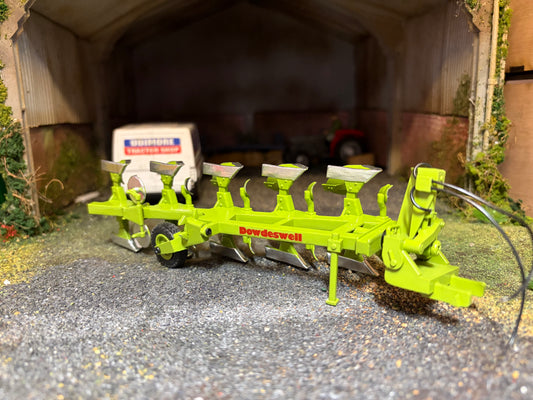 Exclusive UTS Scratch Built Dowdeswell DP7 5 Furrow Plough – Silver Mouldboard Version – 1:32 Scale