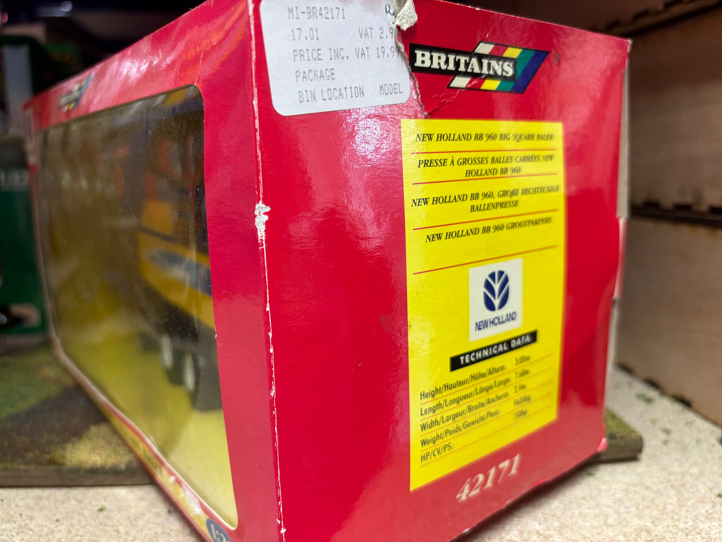 Vintage Britains New Holland BB960A Big Square Baler 42171 Original Box Obsolete Rare 1:32 Scale