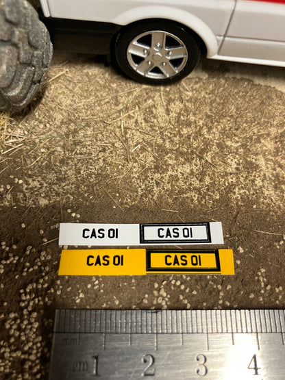 CAS 01 number plates Professional Pre Cut High quality vinyl decal packs stickers 1:32 scale Image 2